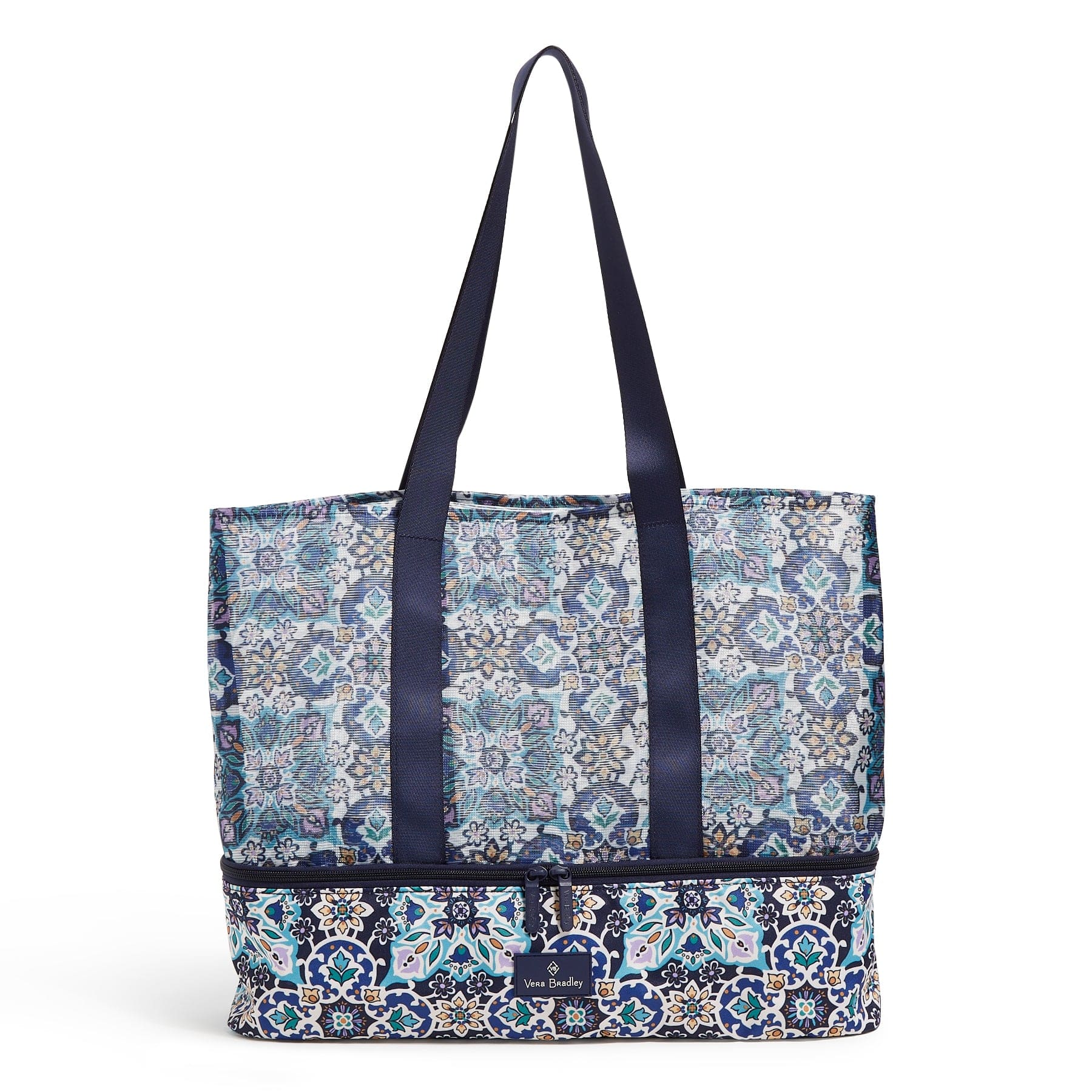 Outlet Mesh Dual Compartment Tote Bag