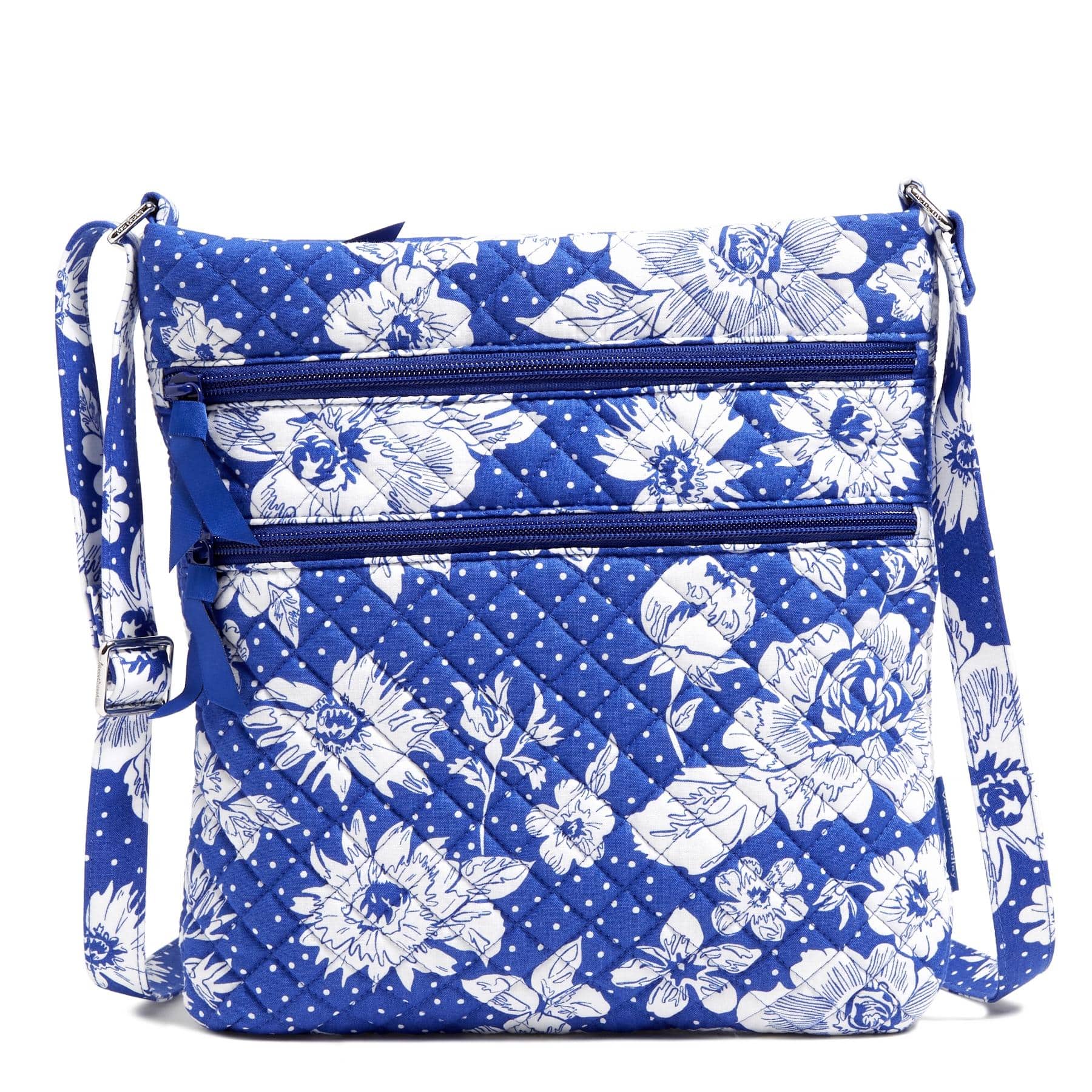 Triple Zip Hipster Crossbody Bag