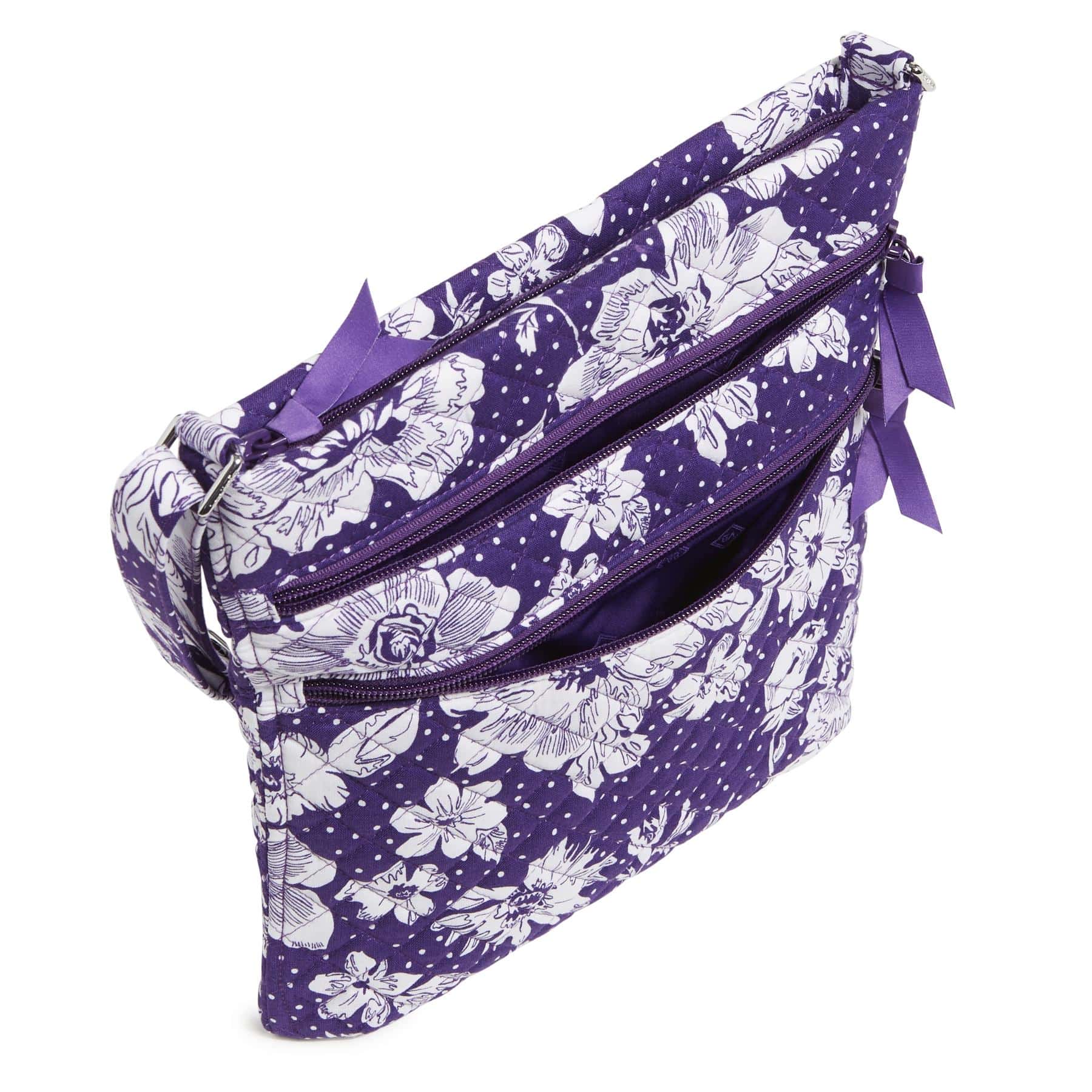 Triple Zip Hipster Crossbody Bag