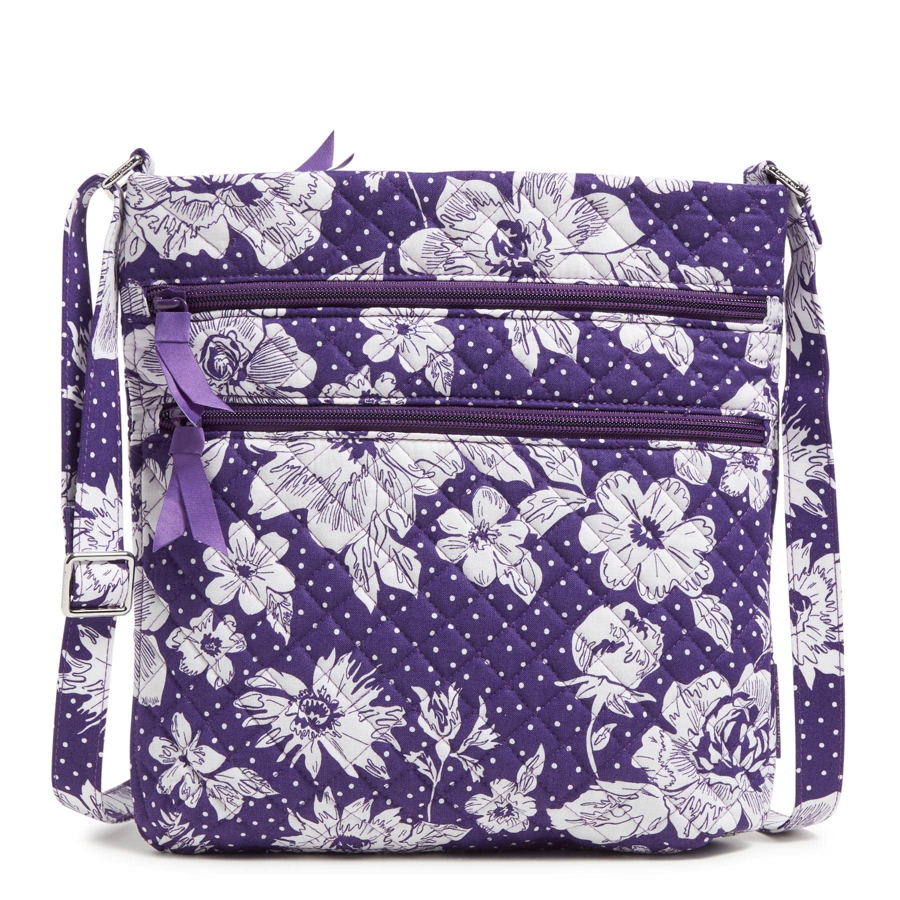 Triple Zip Hipster Crossbody Bag