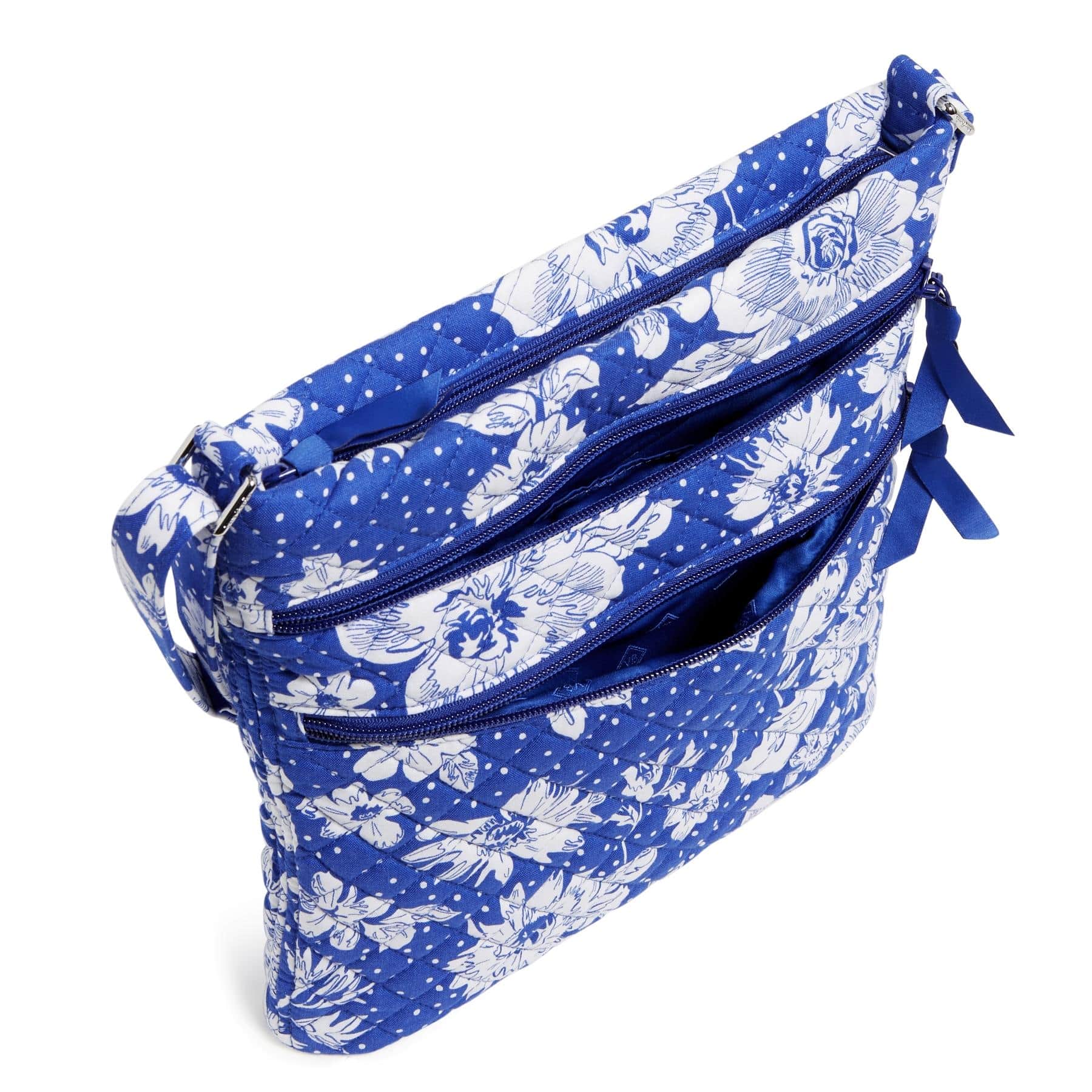 Triple Zip Hipster Crossbody Bag