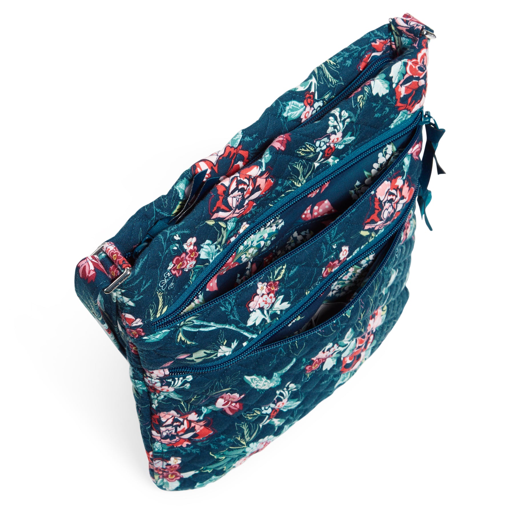Triple Zip Hipster Crossbody Bag