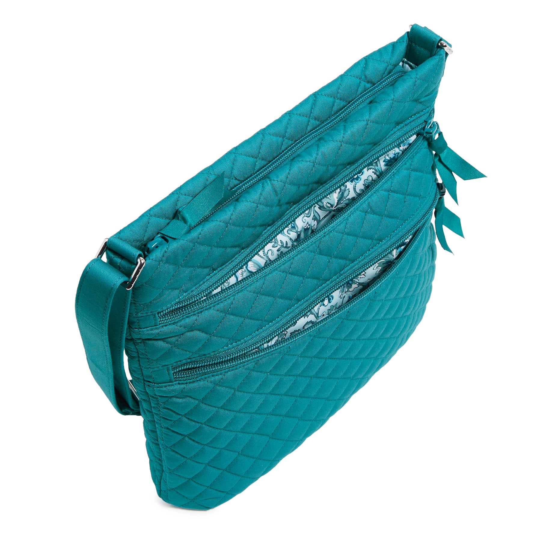 Triple Zip Hipster Crossbody Bag