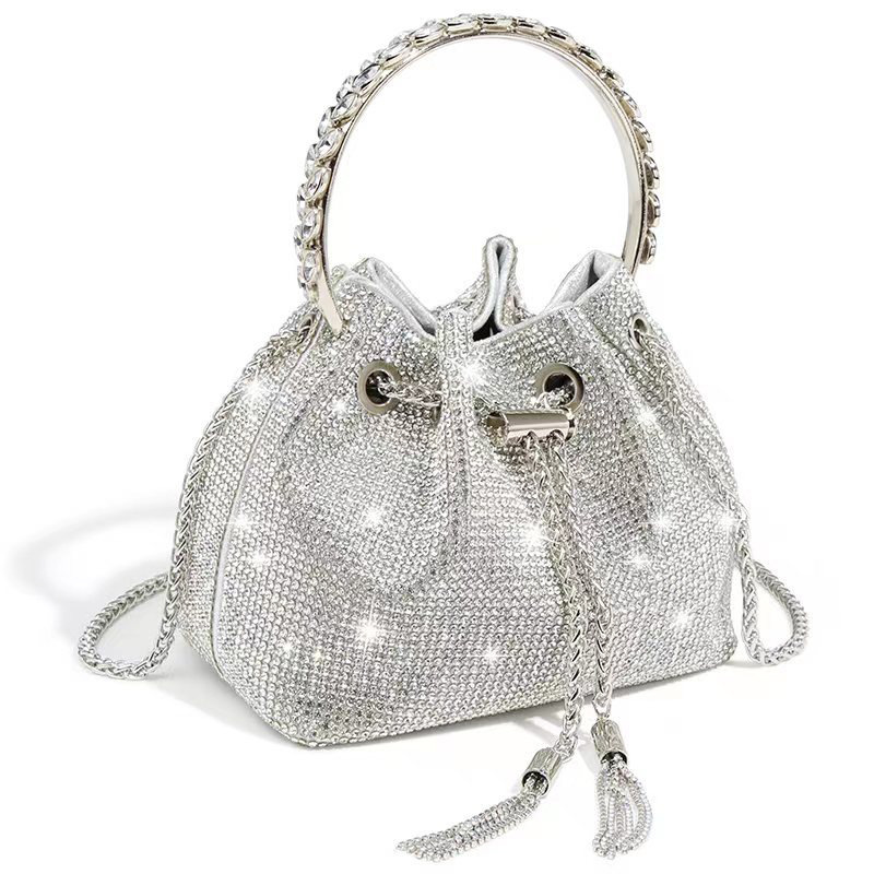 High quality luxury full star river Moissan diamond handbag, Handmade with 999 Moissan Diamonds