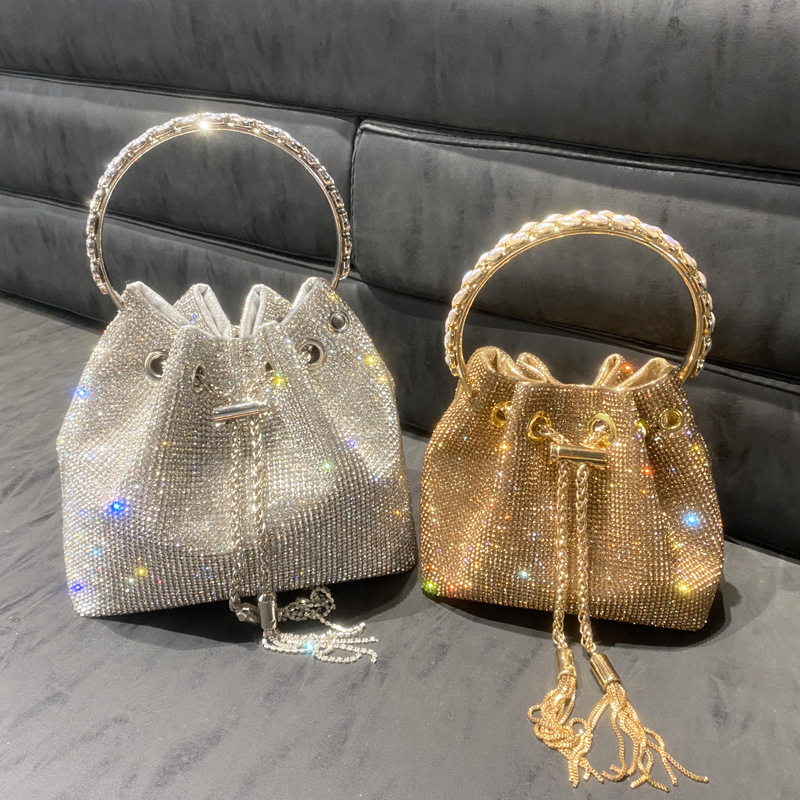 High quality luxury full star river Moissan diamond handbag, Handmade with 999 Moissan Diamonds