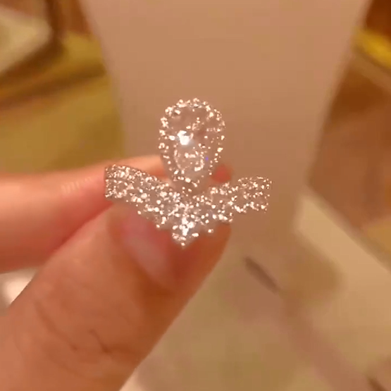💎925 Sterling Silver Full Star River Moissan Diamond Ring, Handmade with 266 Moissan Diamonds