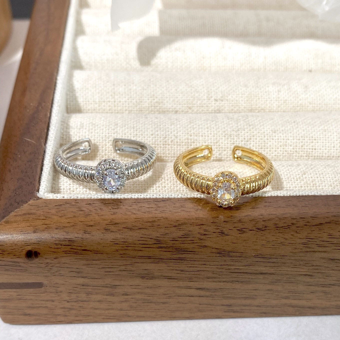 Adjustable Round Lab Grown Diamond Eternity Ring