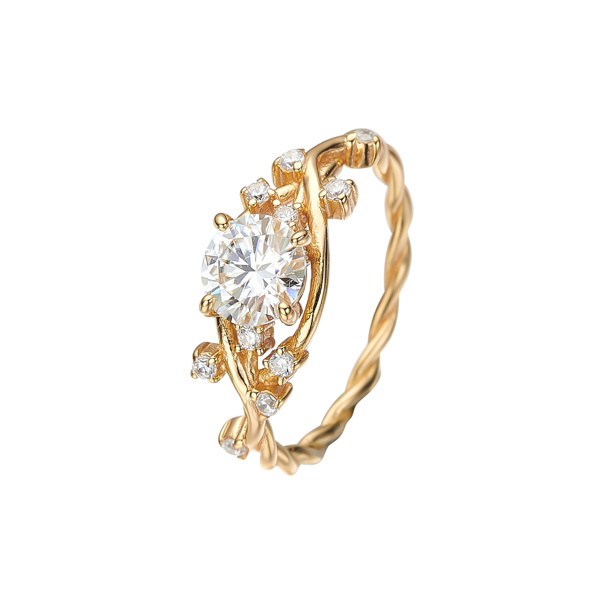 925 sterling silver rose moissan diamond ring, handmade super beautiful bouquet ring