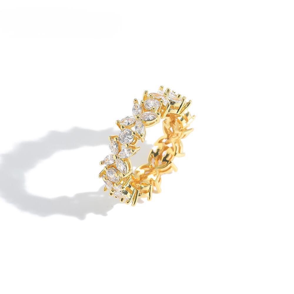 🎁925 Sterling Silver Full Star River Moissan Diamond Ring, Handmade with 266 Moissan Diamonds💖