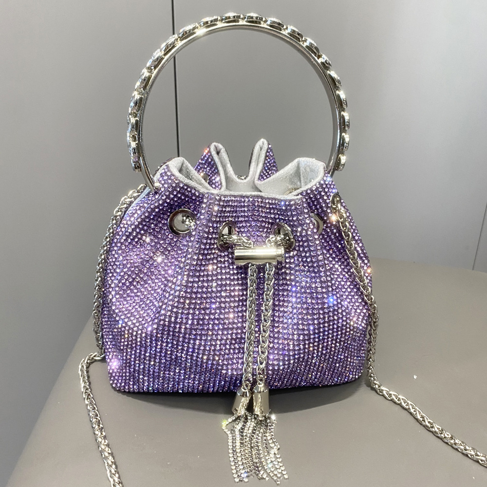 High quality luxury full star river Moissan diamond handbag, Handmade with 999 Moissan Diamonds
