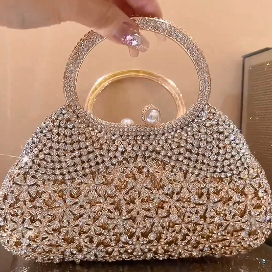 High quality luxury full star river Moissan diamond handbag, Handmade with 999 Moissan Diamonds