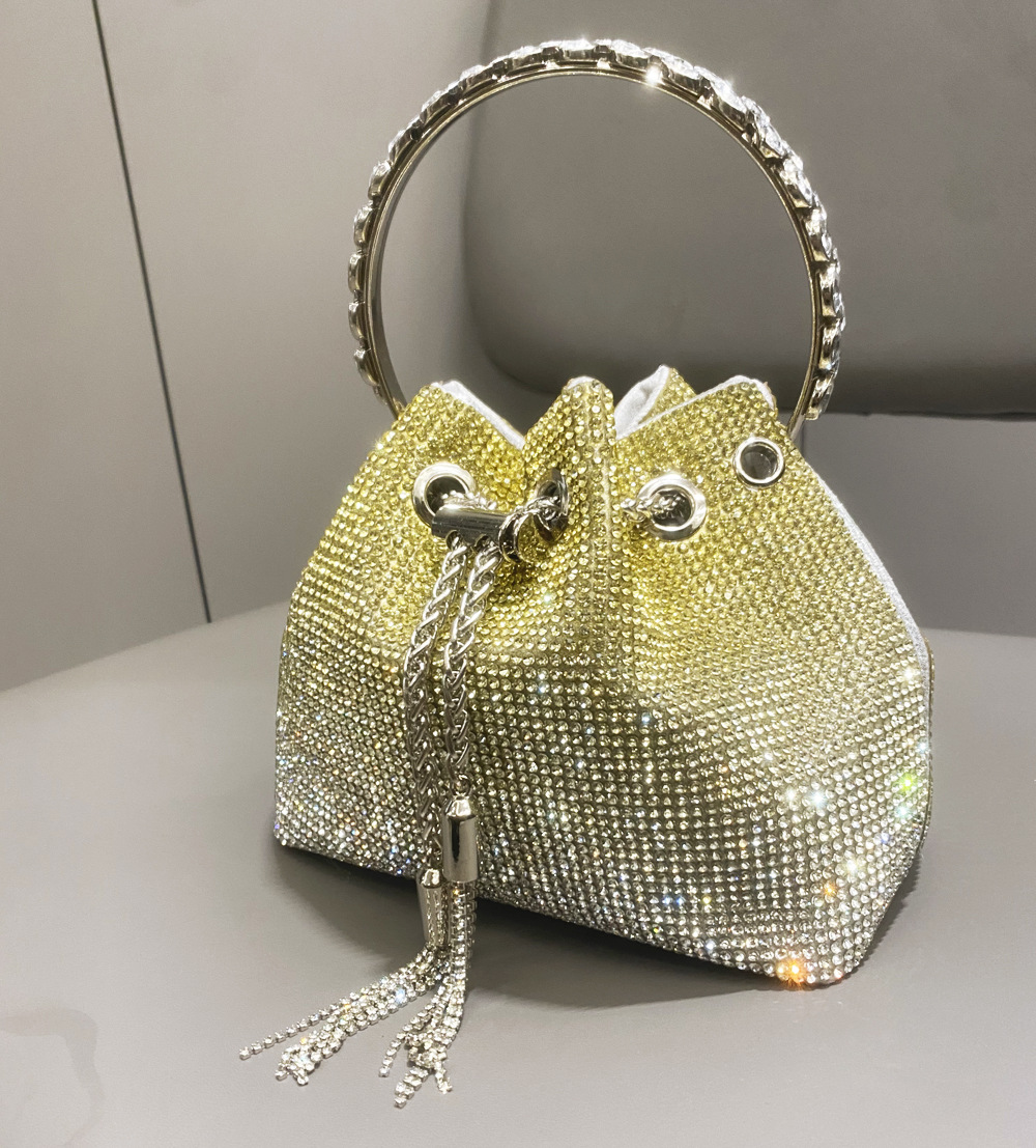 High quality luxury full star river Moissan diamond handbag, Handmade with 999 Moissan Diamonds
