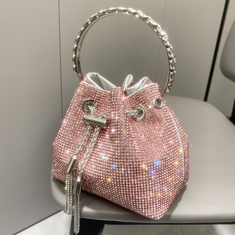 High quality luxury full star river Moissan diamond handbag, Handmade with 999 Moissan Diamonds