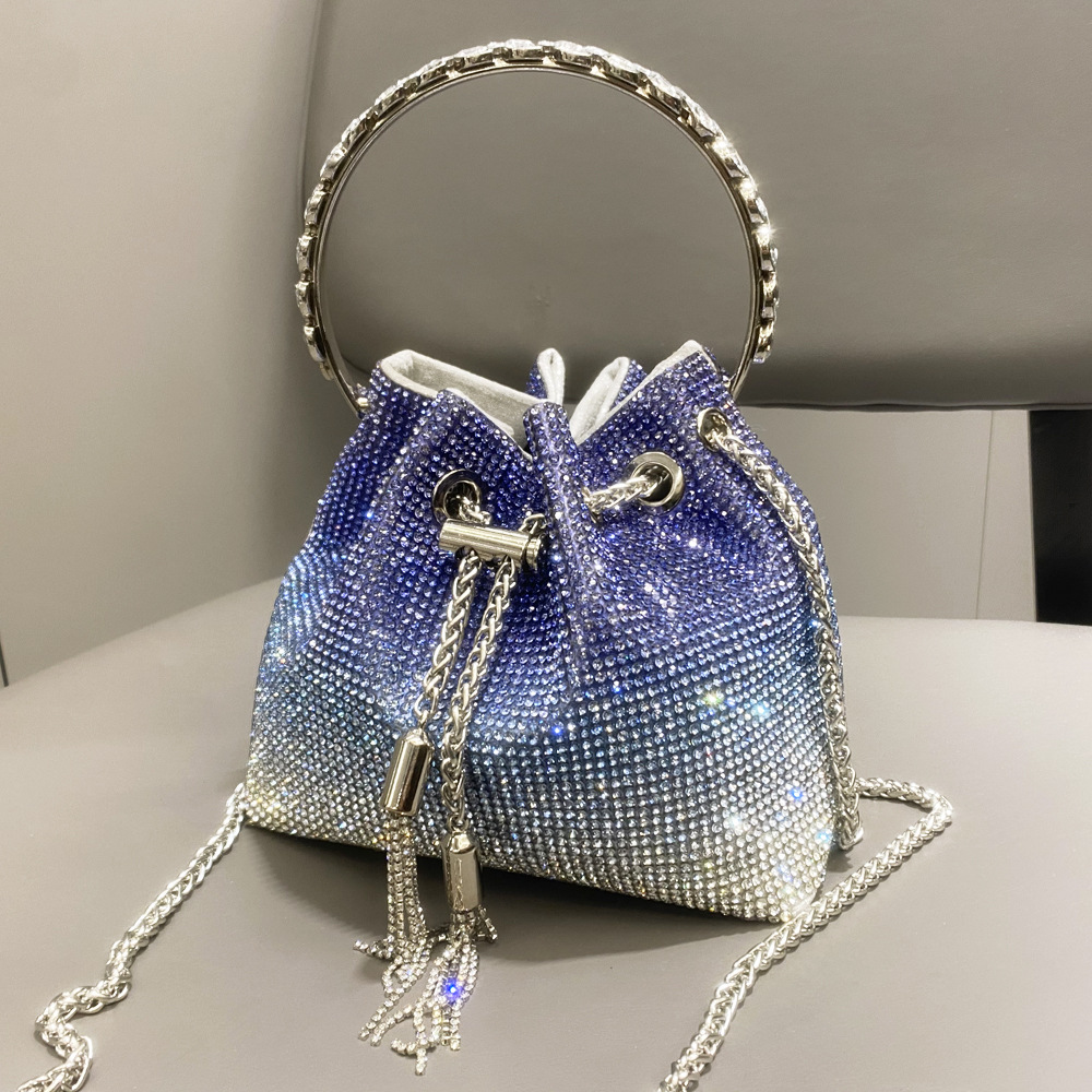 High quality luxury full star river Moissan diamond handbag, Handmade with 999 Moissan Diamonds