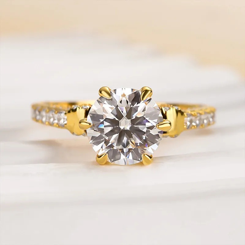 🎁🔥925 Sterling Silver Full Star River Moissan Diamond Ring, Handmade with 266 Moissan Diamonds