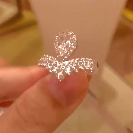 💎925 Sterling Silver Full Star River Moissan Diamond Ring, Handmade with 266 Moissan Diamonds