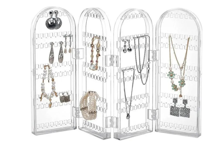 Multi-layer foldable jewelry storage box