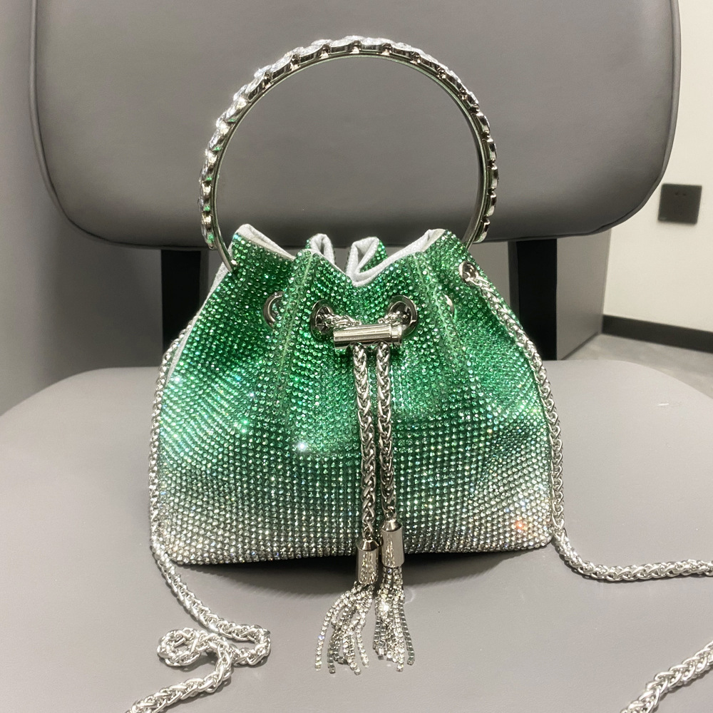 High quality luxury full star river Moissan diamond handbag, Handmade with 999 Moissan Diamonds