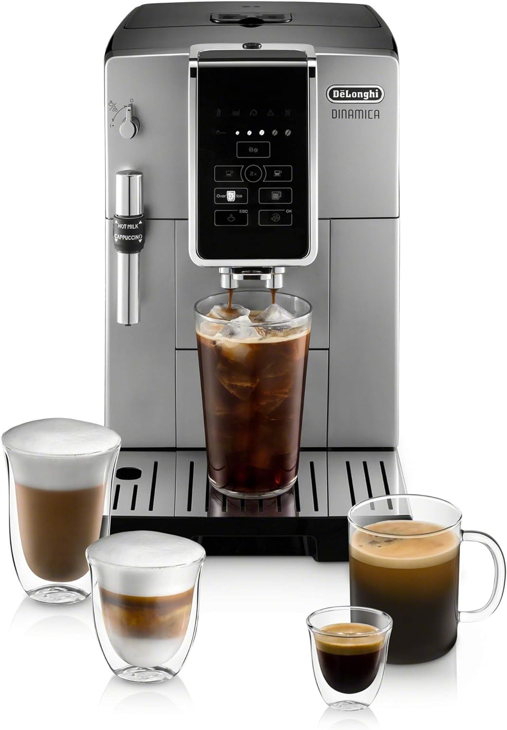 Fully Automatic Coffee and Espresso Machine with Premium Adjustable Frother. Stainless Steel. ECAM35025SB