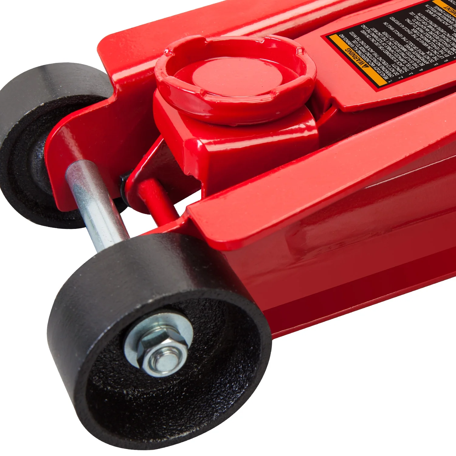 Big Red 2.5 Ton Hydraulic Low Profile Trolley Floor Jack with Dual Piston Quick Lift Pump.Red. W8255