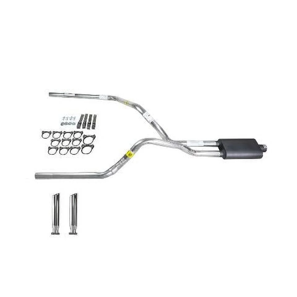 Silverado 88-95 dual exhaust 2.5 pipe Flowsound Muffler RC Tip