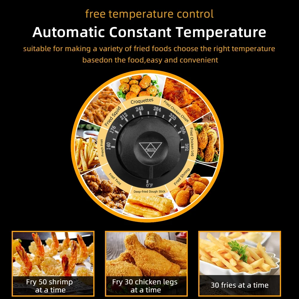 BAYUELSWU Deep Fryer with Basket 12.5Qt Electric Deep Fryer Stainless Steel Single Tank Deep Fryer with 8L Basket Faucet Large Capacity for Home Restaurant