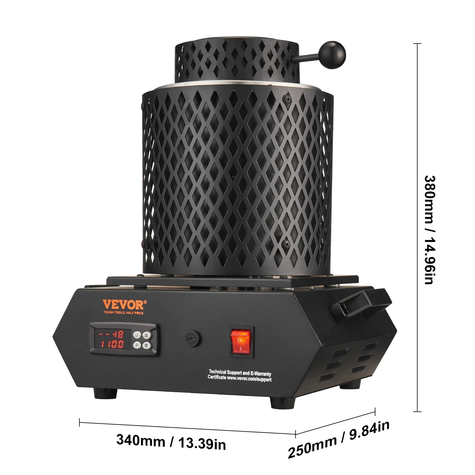 SKYSHALO Gold Melting Furnace. 1+3 KG Electric Digital Smelting Furnace. 1350W 2102�?1150�?Electric Melting Furnace Casting Refining Jewelry Precious Metals Gold Silver Copper Aluminum