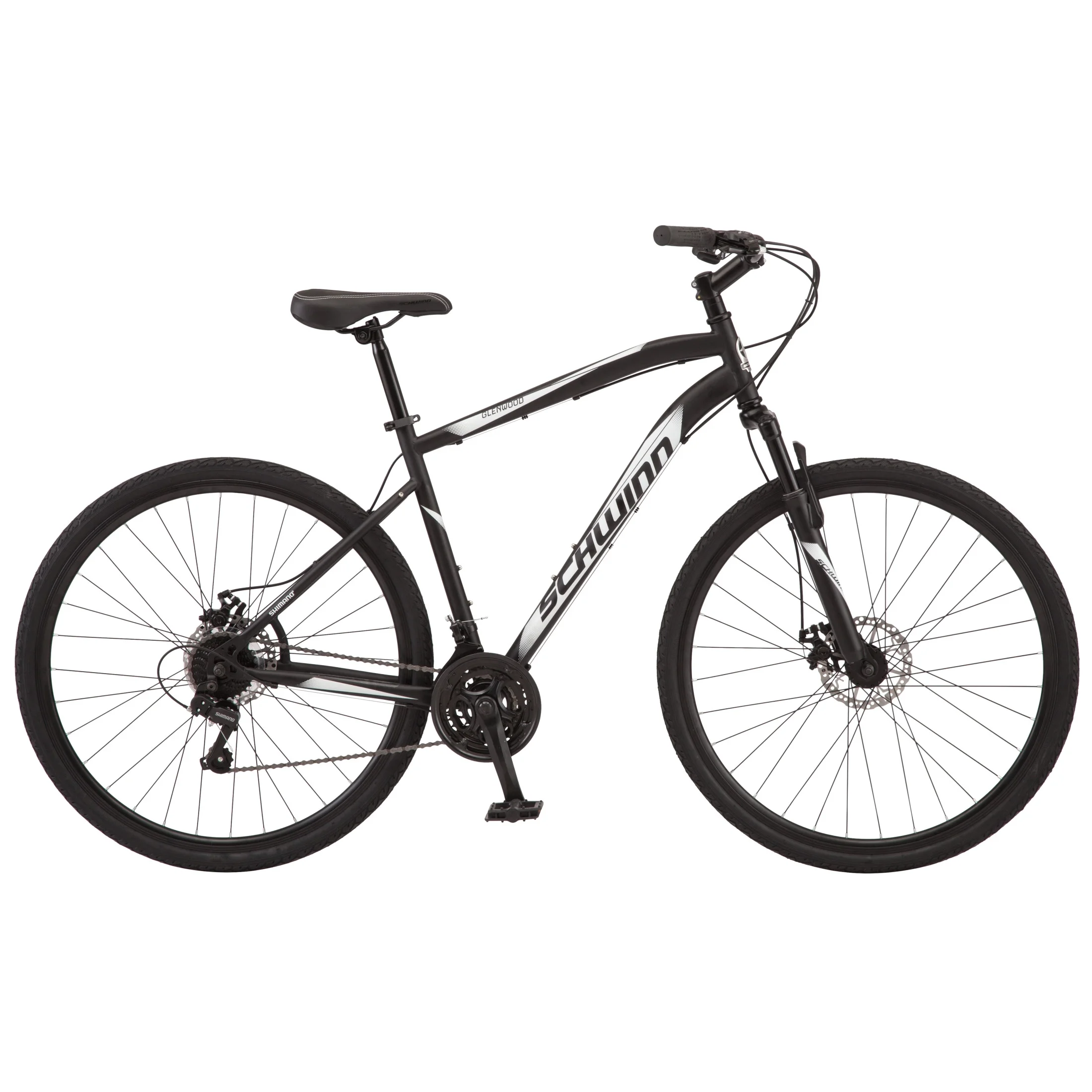 Schwinn 700c Glenwood Mens Hybrid Bike. 21 Speeds. Black