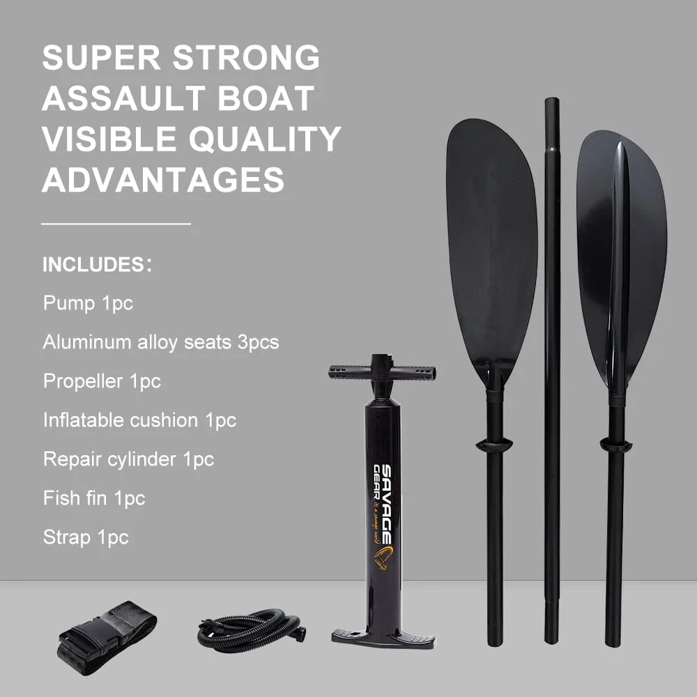 2 Person Inflatable Kayak Fishing PVC Boat - 130'' x 43'' x 11.8'' with Aluminum Alloy Seat. Paddle. Inflatable Mat. Repair Kit. Fin