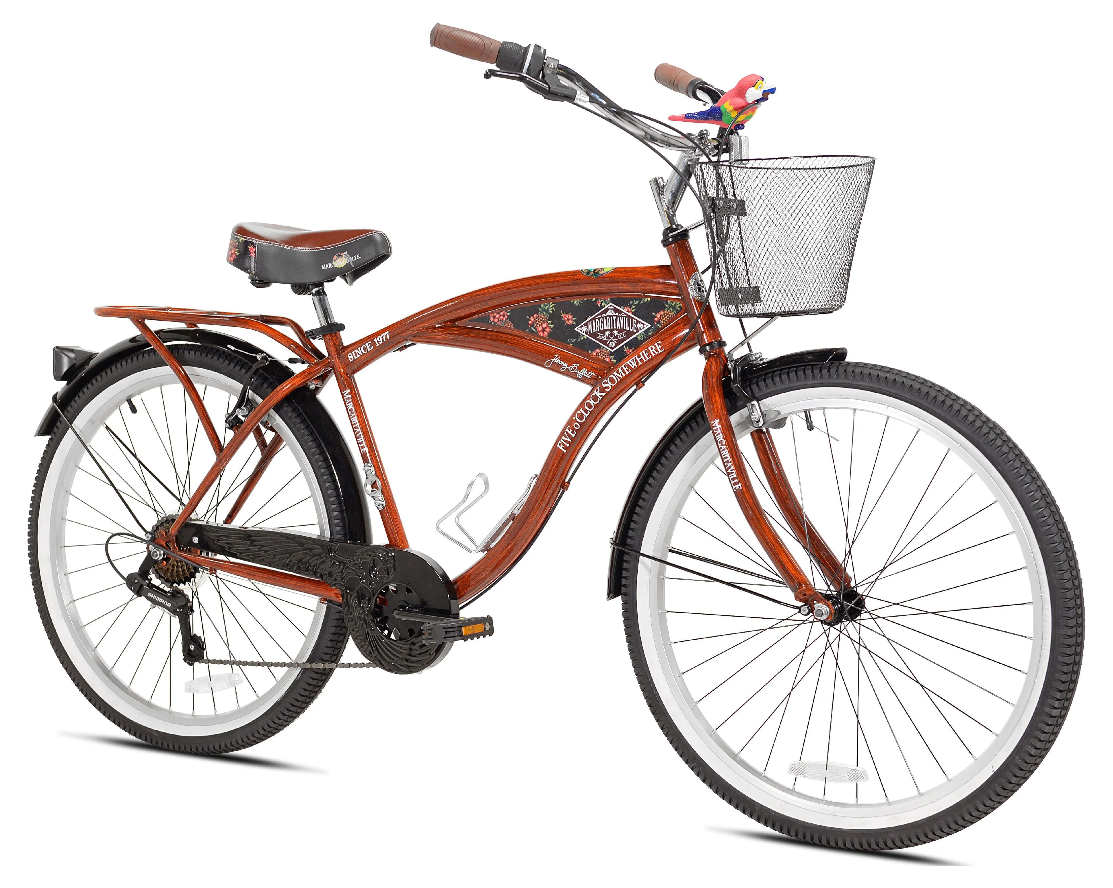 Kent 26 Margaritaville Men's Cruiser Bike. Wood Grain Color