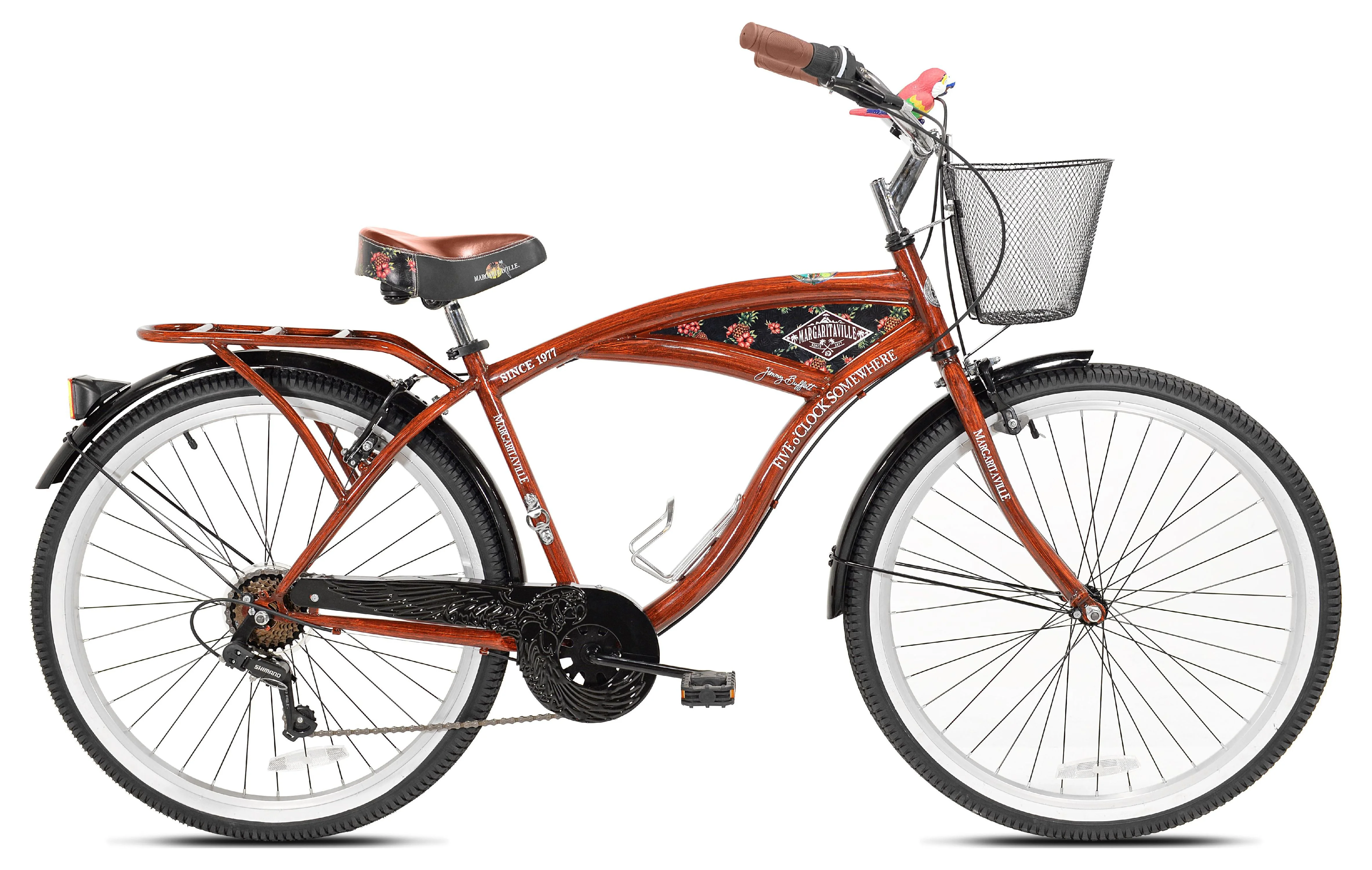 Kent 26 Margaritaville Men's Cruiser Bike. Wood Grain Color