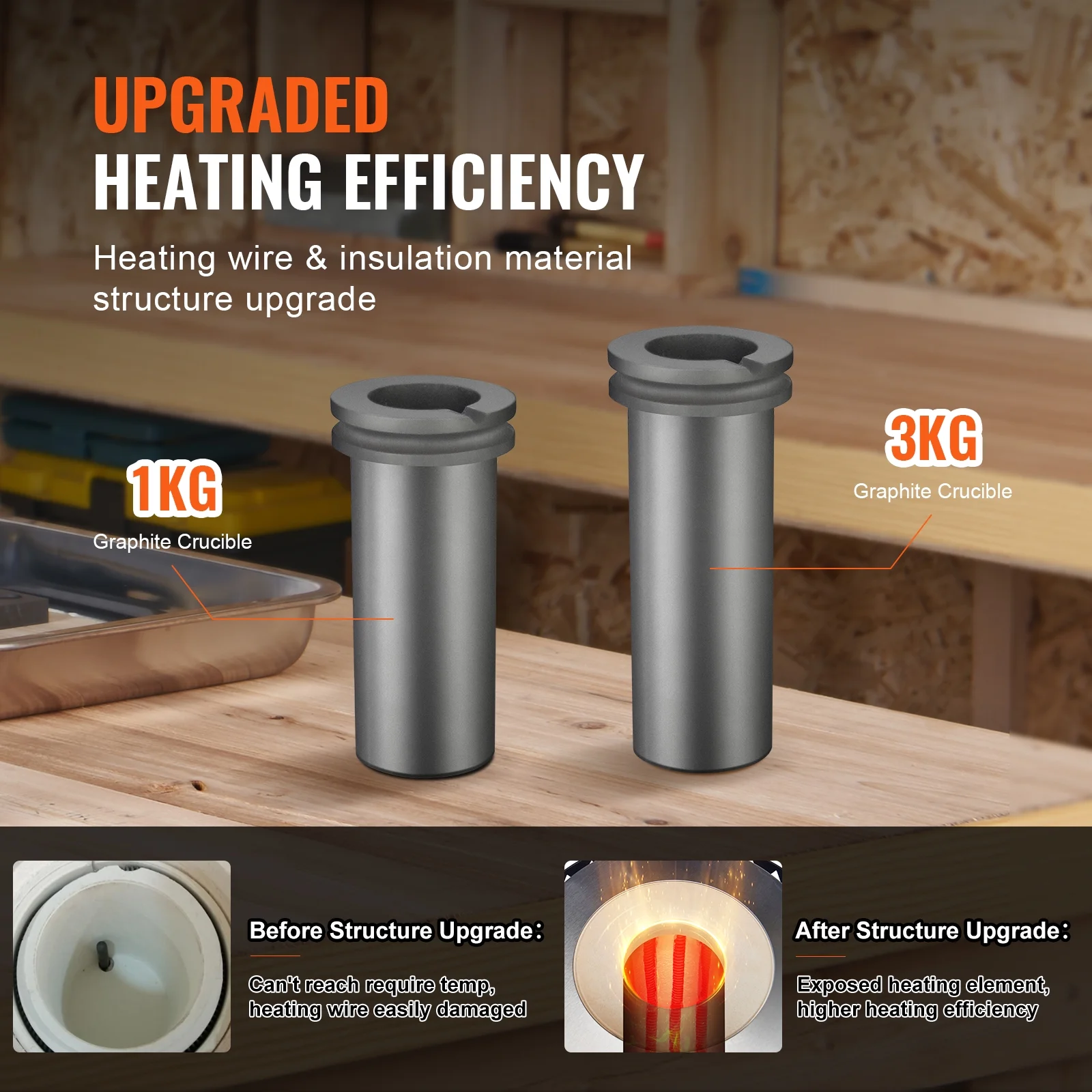 SKYSHALO Gold Melting Furnace. 1+3 KG Electric Digital Smelting Furnace. 1350W 2102�?1150�?Electric Melting Furnace Casting Refining Jewelry Precious Metals Gold Silver Copper Aluminum