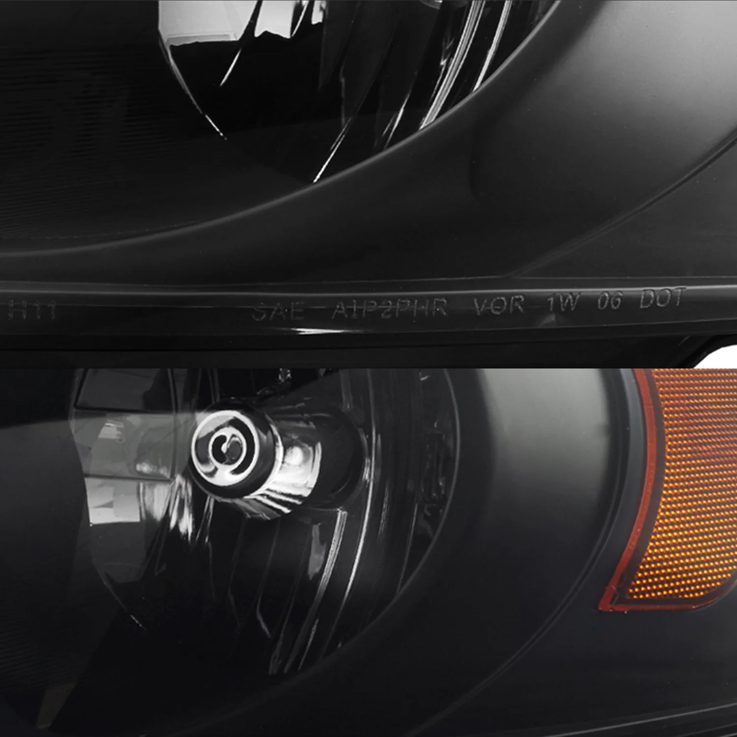 AKKON - Black Smoked Headlights + Dark Red Smoke Tail Lamp Fits 2006-2013 Chevy Impala 2014-2016 Impala Limited Pair LH+RH