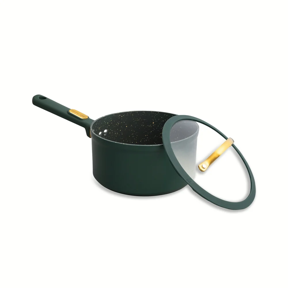 Thyme & Table Non-Stick 12-Piece Granite Cookware Set. Hunter Green