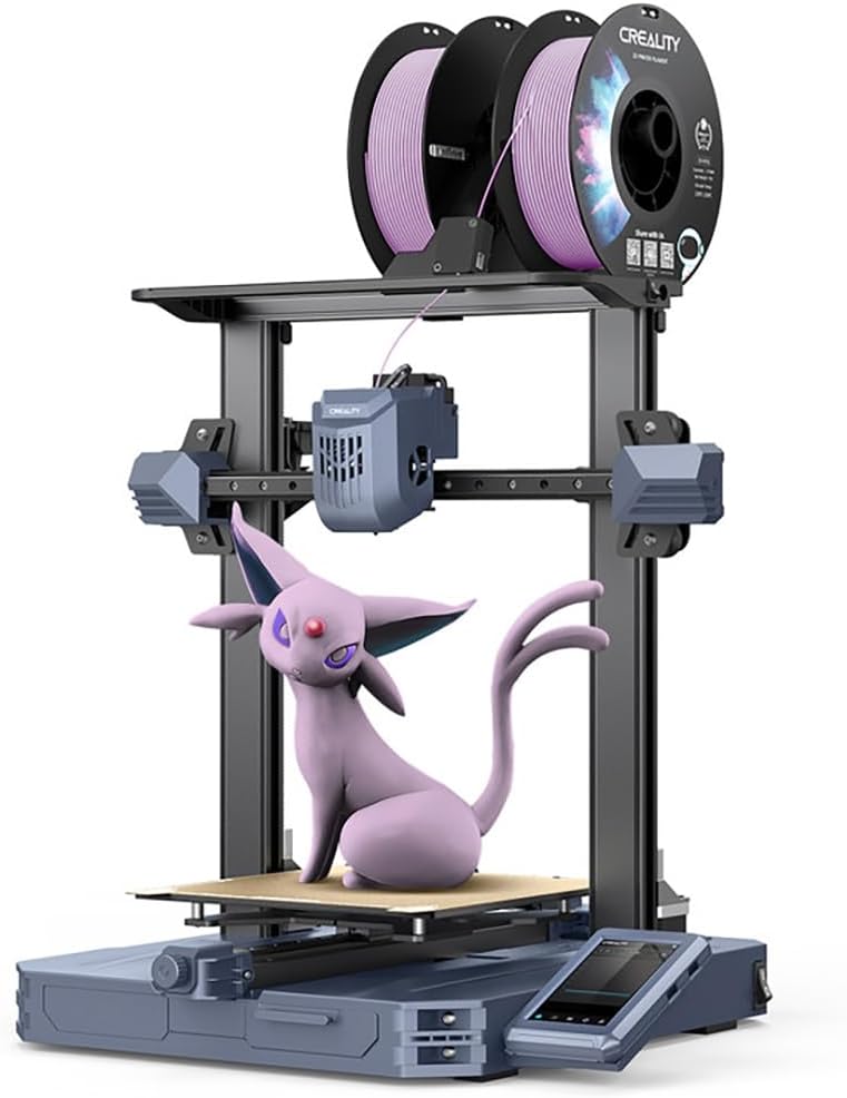 2024 New Version Creality K1C 3D Printer. 600mm/s Fast Printing Speed and Clog-free Direct Extruder. Support 300 ?Printing and Carbon Fiber Filament. Auto Leveling and AI Camera 8.66*8.66*9.84 inch