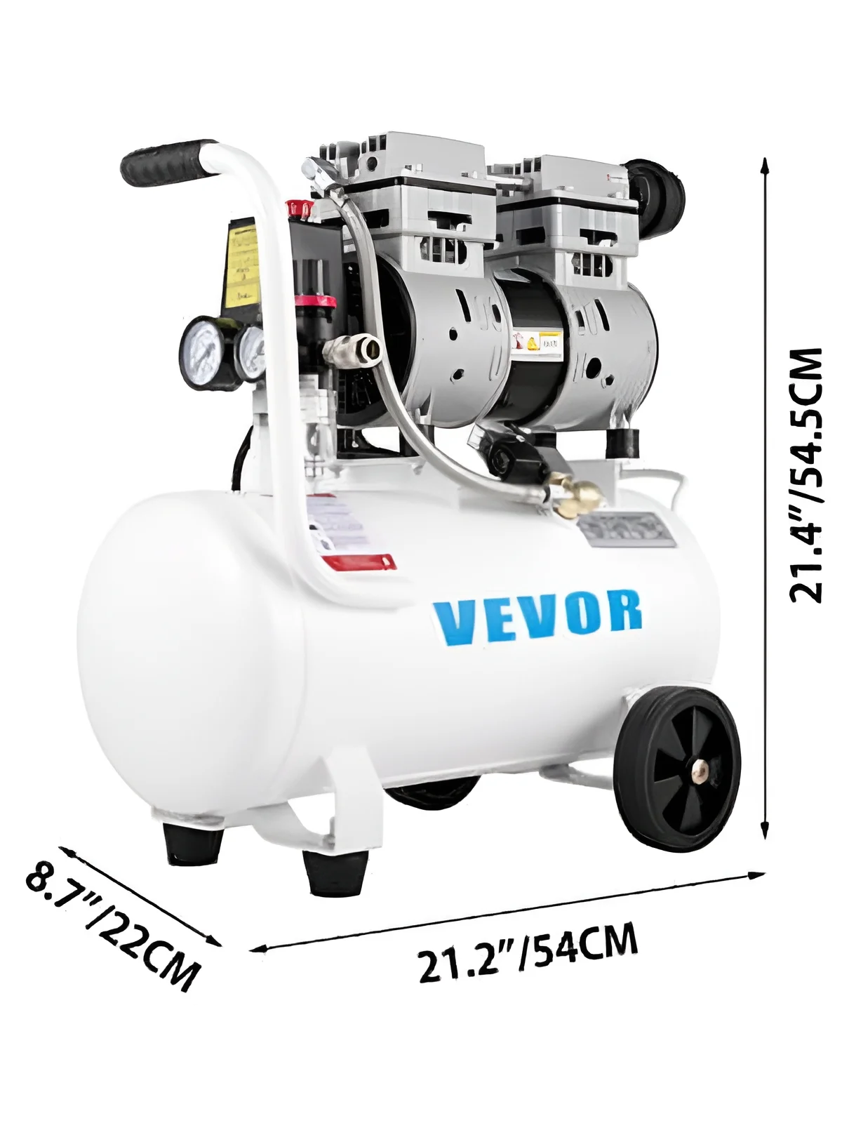 BENTISM Air Compressor 6.6 Gallon. Portable Air Compressor 1 HP. Oil Free Air Compressor Steel Tank 750W. Pancake Air Compressor 115 PSI. Ultra Quiet Compressor for Home Repair. Tire Inflation