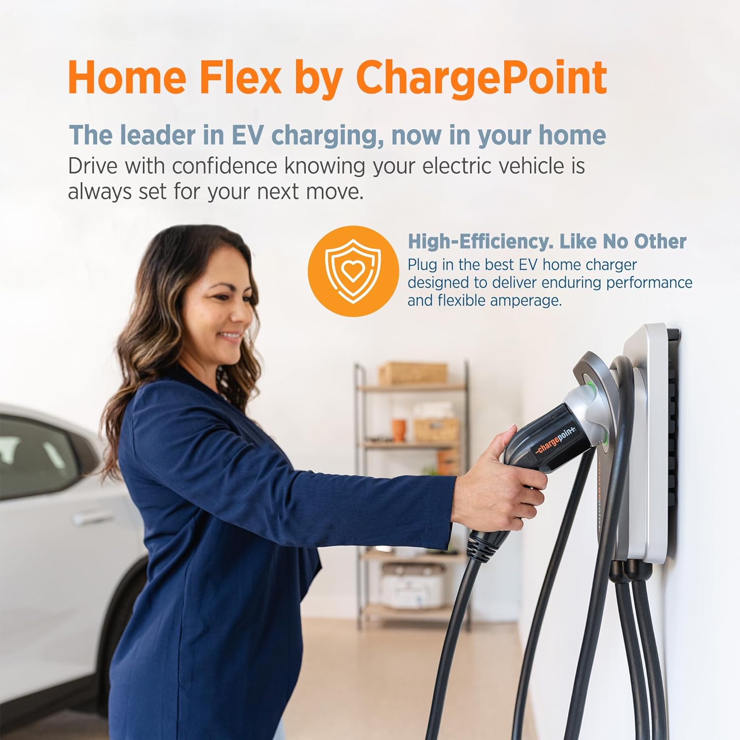 Home Flex Level 2 EV Charger. NEMA 14-50 Outlet 240V EV Charge Station. Electric Vehicle Charging Equipment Compatible with All EV Models