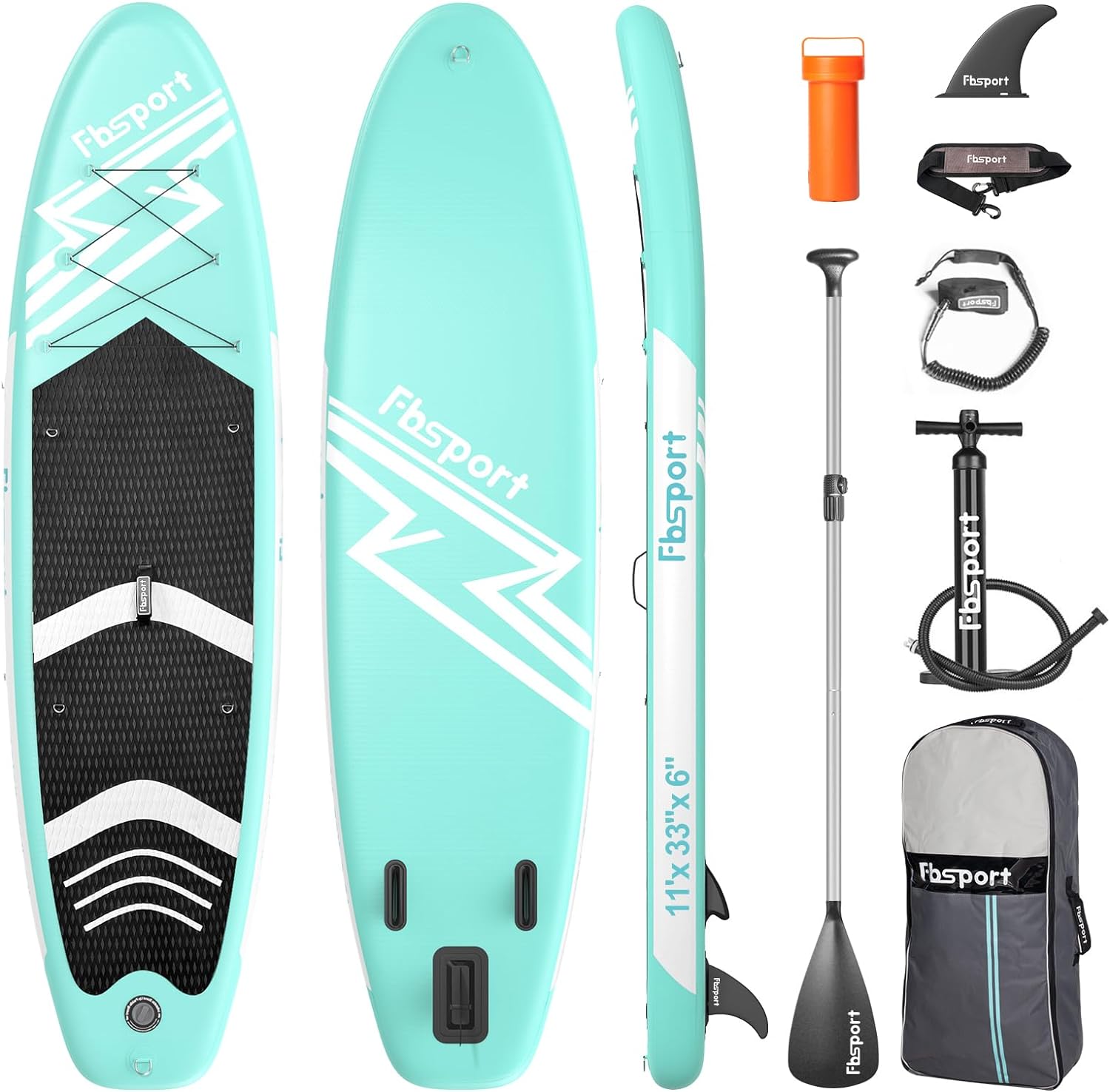 Premium Stand Up Paddle Board. Yoga Board with Durable SUP Accessories & Carry Bag | Wide Stance. Surf Control. Non-Slip Deck. Leash. Paddle and Pump for Youth & Adult