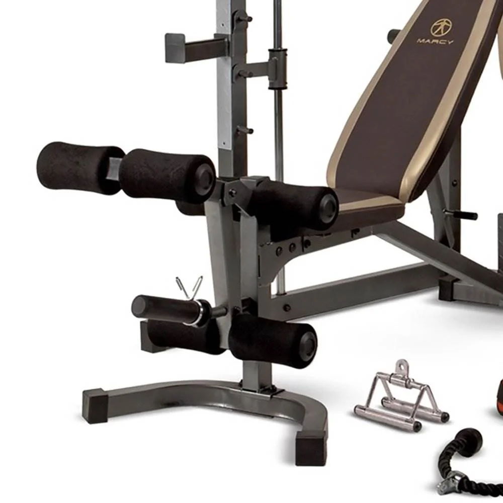 Marcy Combo Heavy Duty Full Body Home Exercise Gym Equipment. Gray/Brown