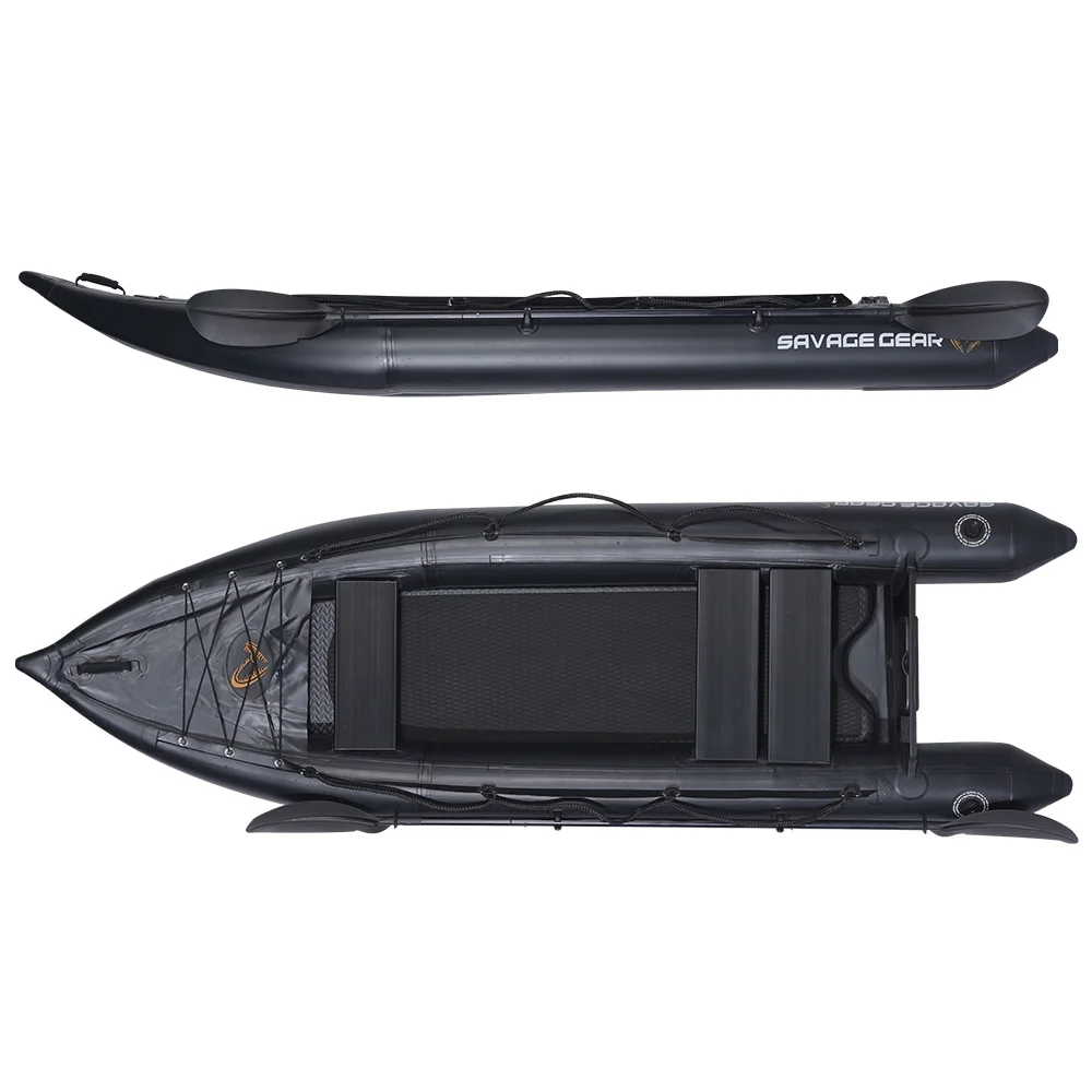 2 Person Inflatable Kayak Fishing PVC Boat - 130'' x 43'' x 11.8'' with Aluminum Alloy Seat. Paddle. Inflatable Mat. Repair Kit. Fin