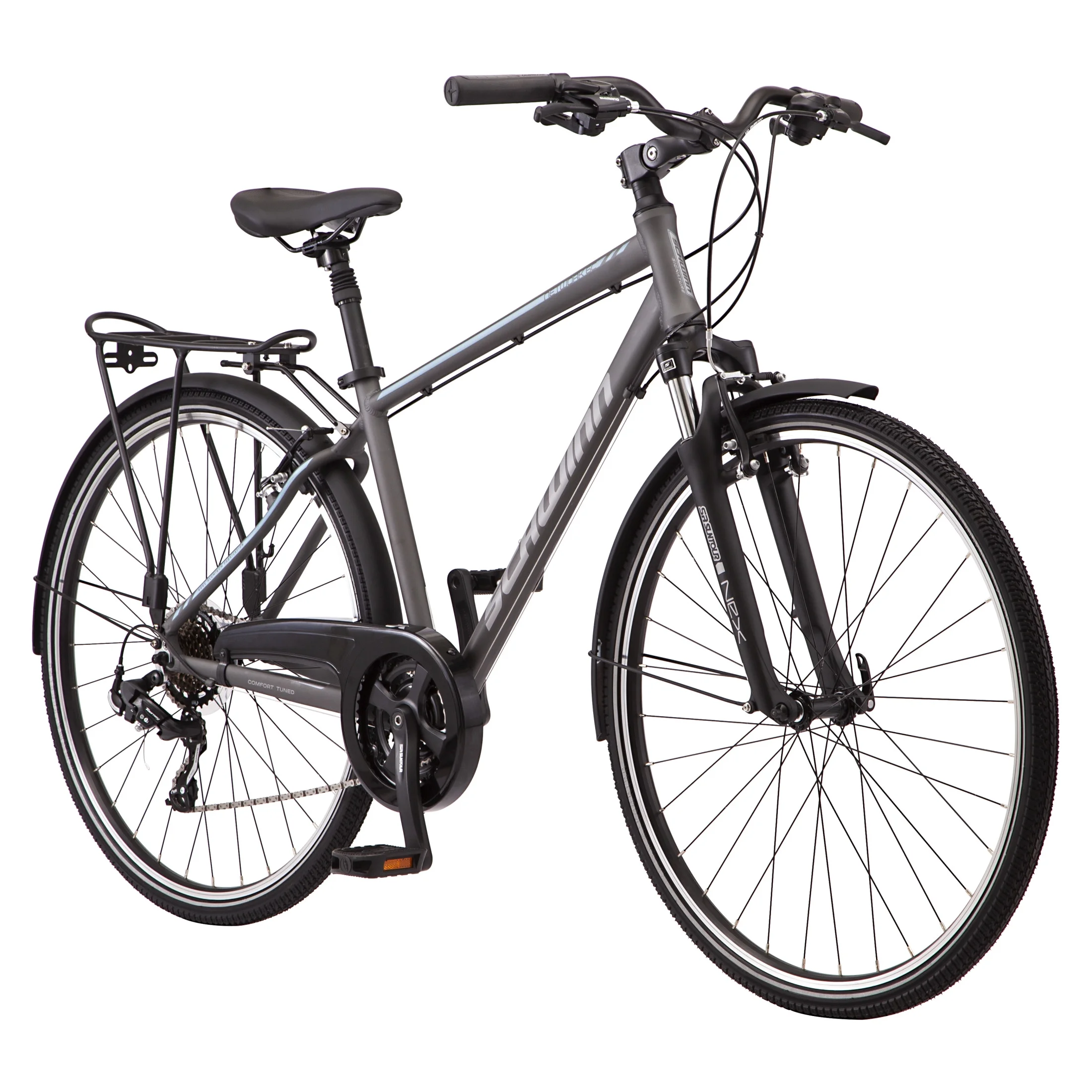 Schwinn Network 6c Hybrid Bike. 21 Speeds. Large 19.5 Mens Style Frame. 700c Wheels. Grey