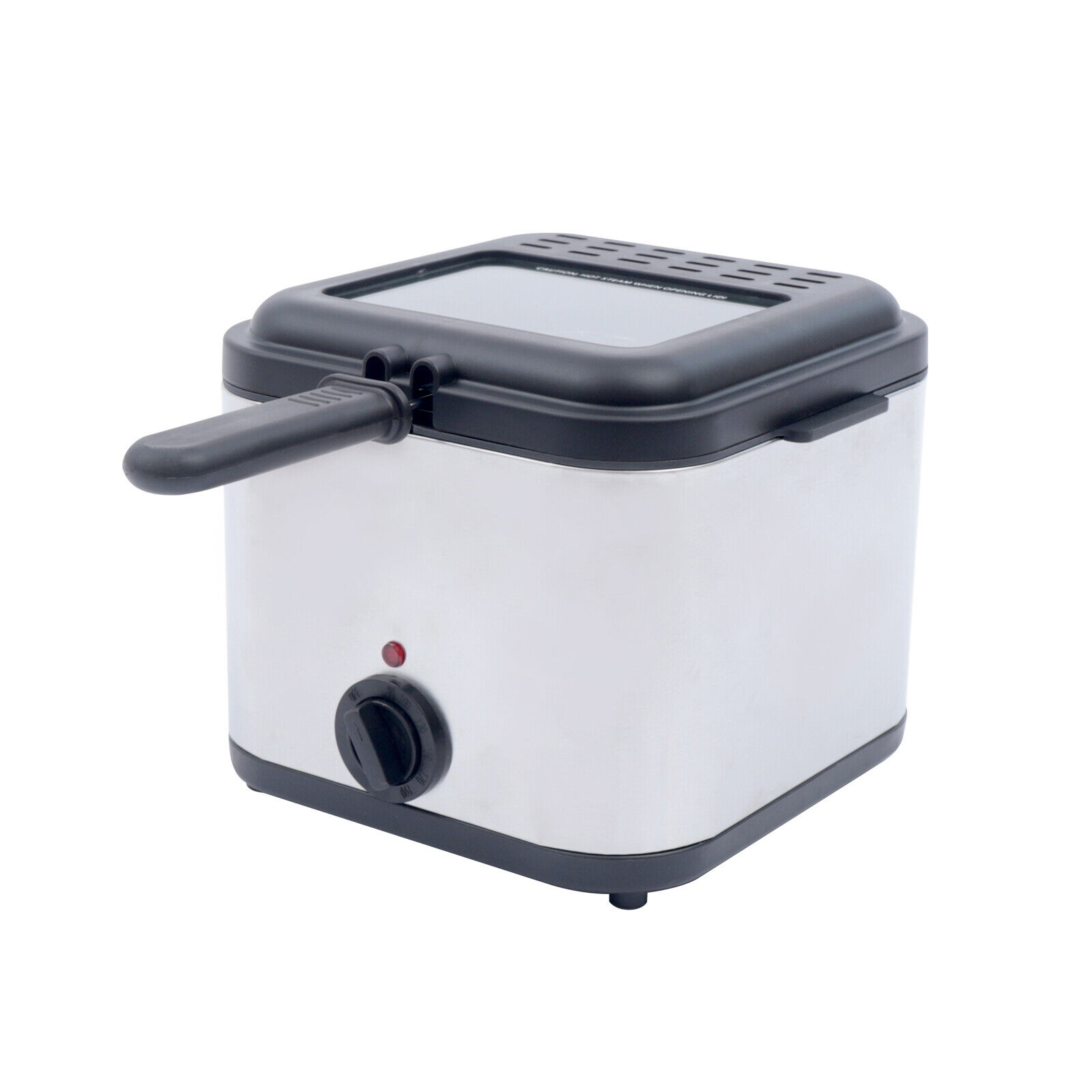 1000W 2.5L Deep Fryer With Basket Small Fryer w/ View Window. Oil Dripping Hook