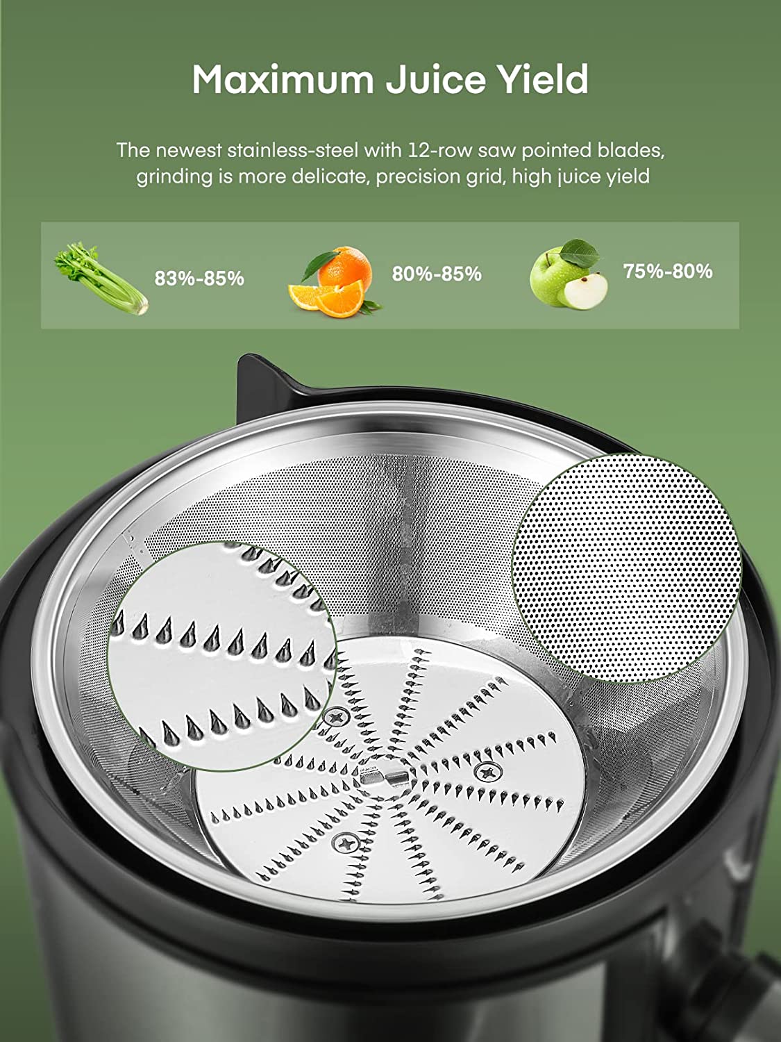 Juicer Machines Vegetable and Fruit. 800W Powerful Juilist Centrifugal Juicer Machines Easy to Clean with Brush. Dual Speeds Juice Extractor Machine with Large 3'' Feed Chute & Anti-Drip