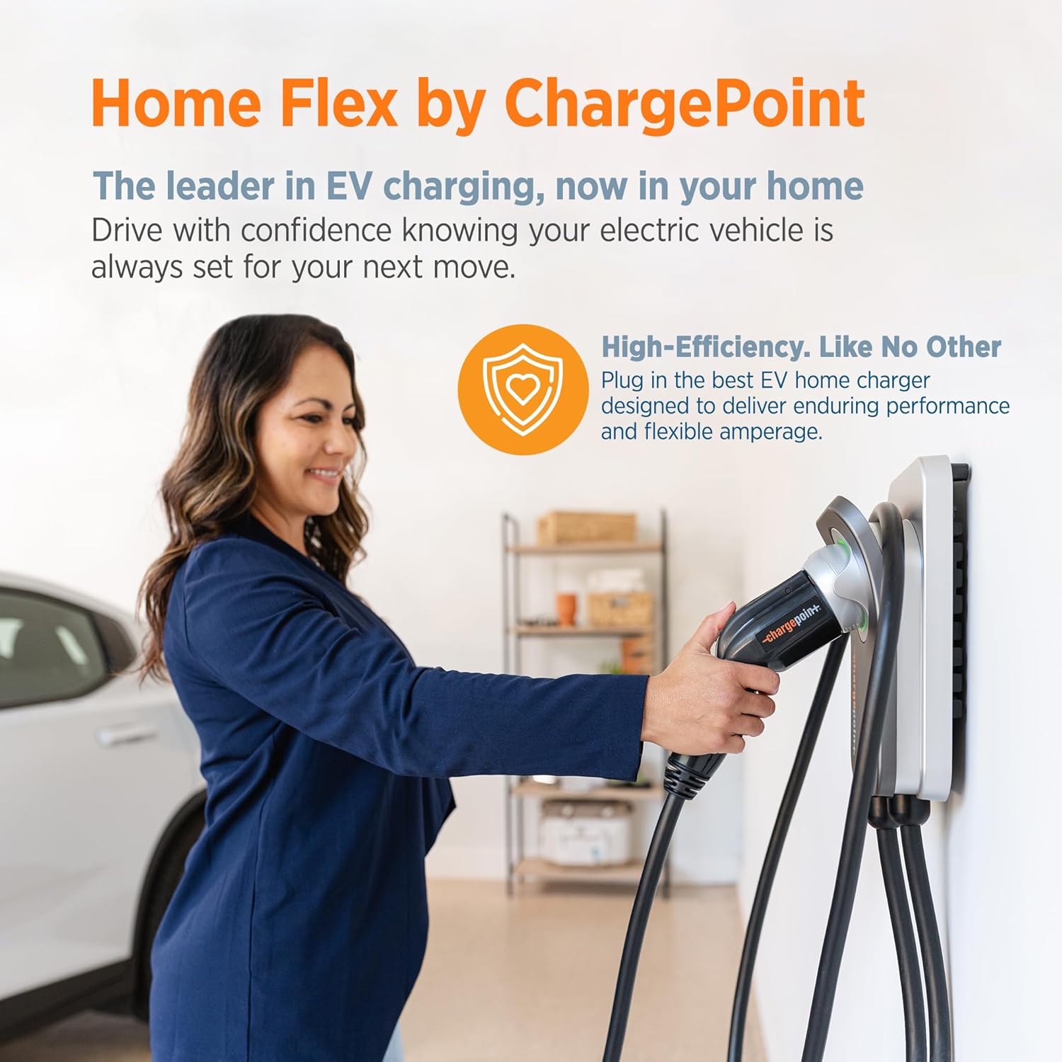 Home Flex Level 2 EV Charger. NEMA 14-50 Outlet 240V EV Charge Station. Electric Vehicle Charging Equipment Compatible with All EV Models