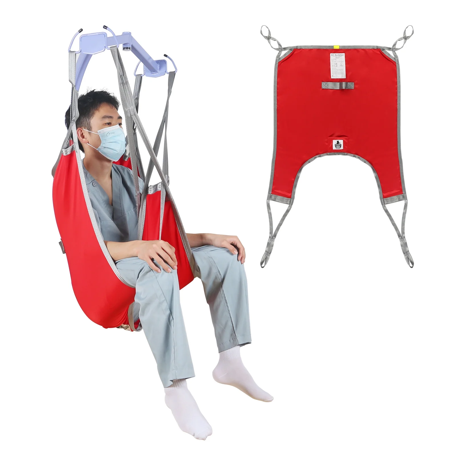 EZ Assistive Hoyer Lift Sling for Patient Transfer.Patient Lift Sling for Divided Leg.Hoyer Sling Transfer and Lift Patient Safely. 500lb Weight Capacity