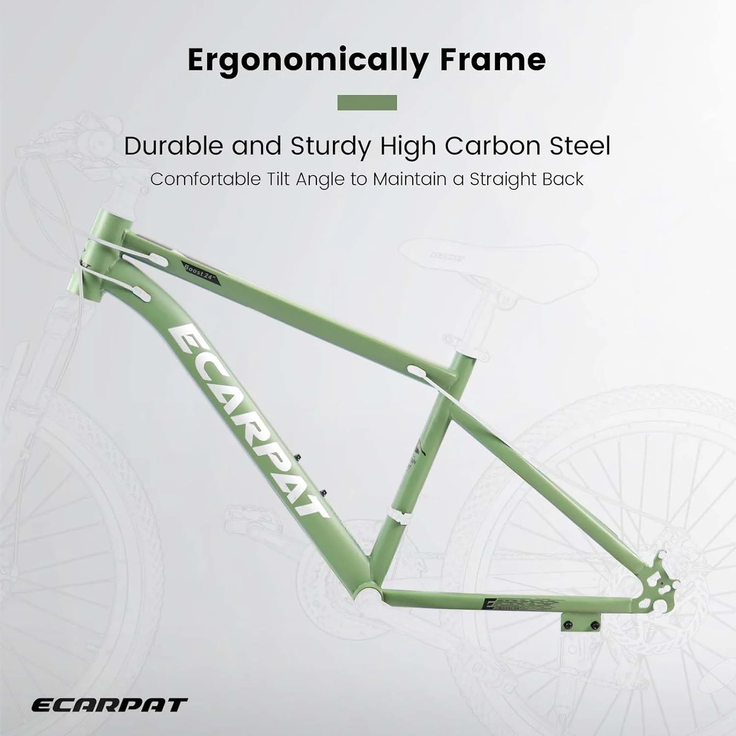 UPYOOE Mountain Bike. Carbon Steel Frame with 24 Wheels. Trail Commuter City Snow Beach Mountain Bikes Bicycles Disc Brakes Thumb Shifter. Front Fork Bicycles for Adult Youth Teenagers Mens Womens