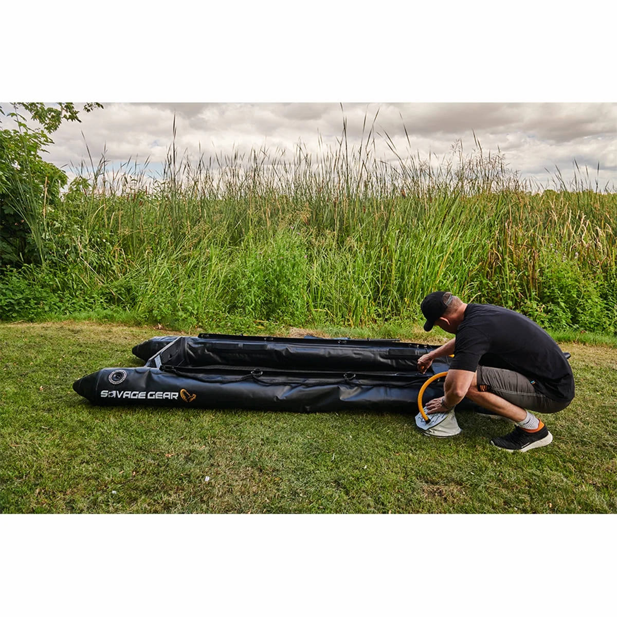 2 Person Inflatable Kayak Fishing PVC Boat - 130'' x 43'' x 11.8'' with Aluminum Alloy Seat. Paddle. Inflatable Mat. Repair Kit. Fin