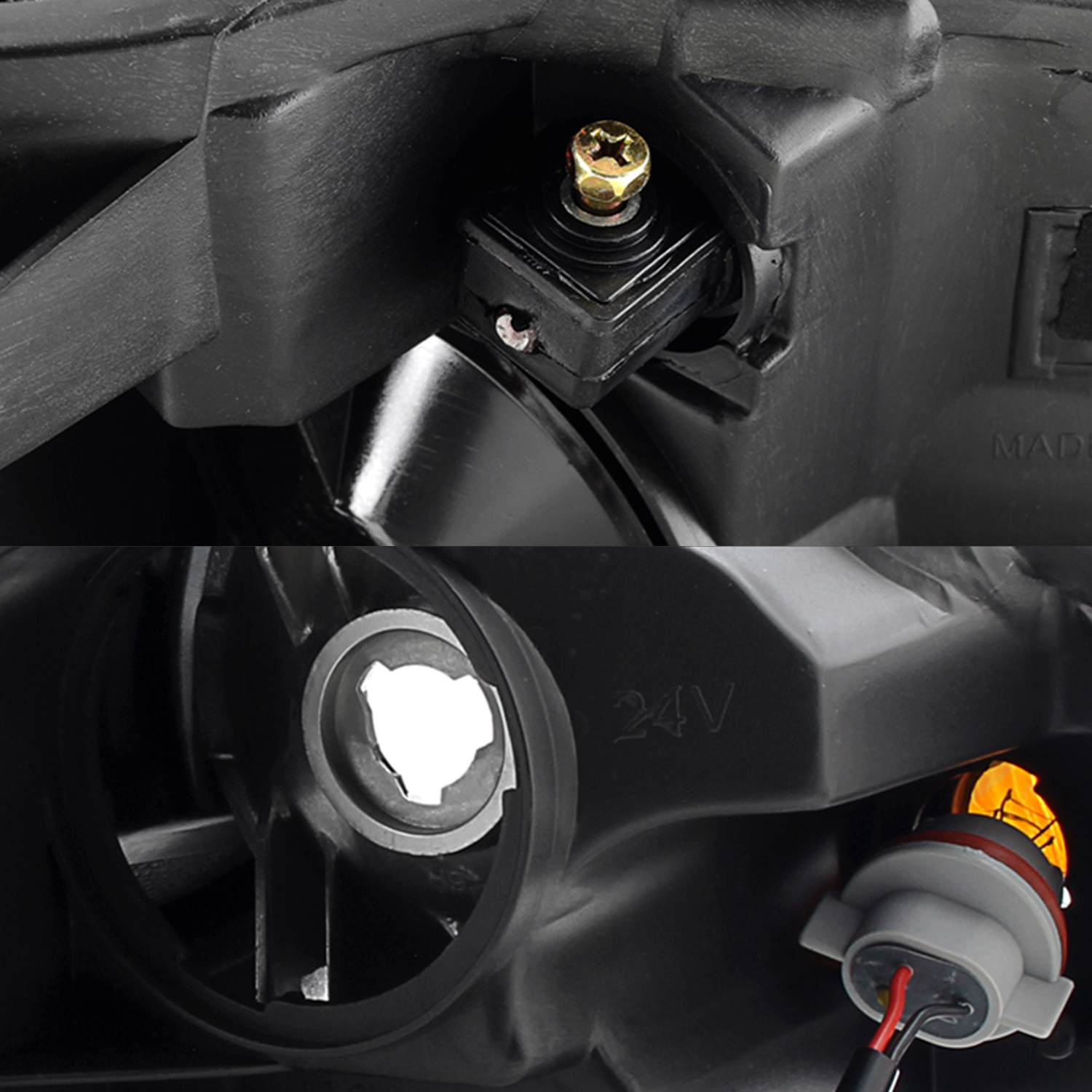 AKKON - Black Smoked Headlights + Dark Red Smoke Tail Lamp Fits 2006-2013 Chevy Impala 2014-2016 Impala Limited Pair LH+RH