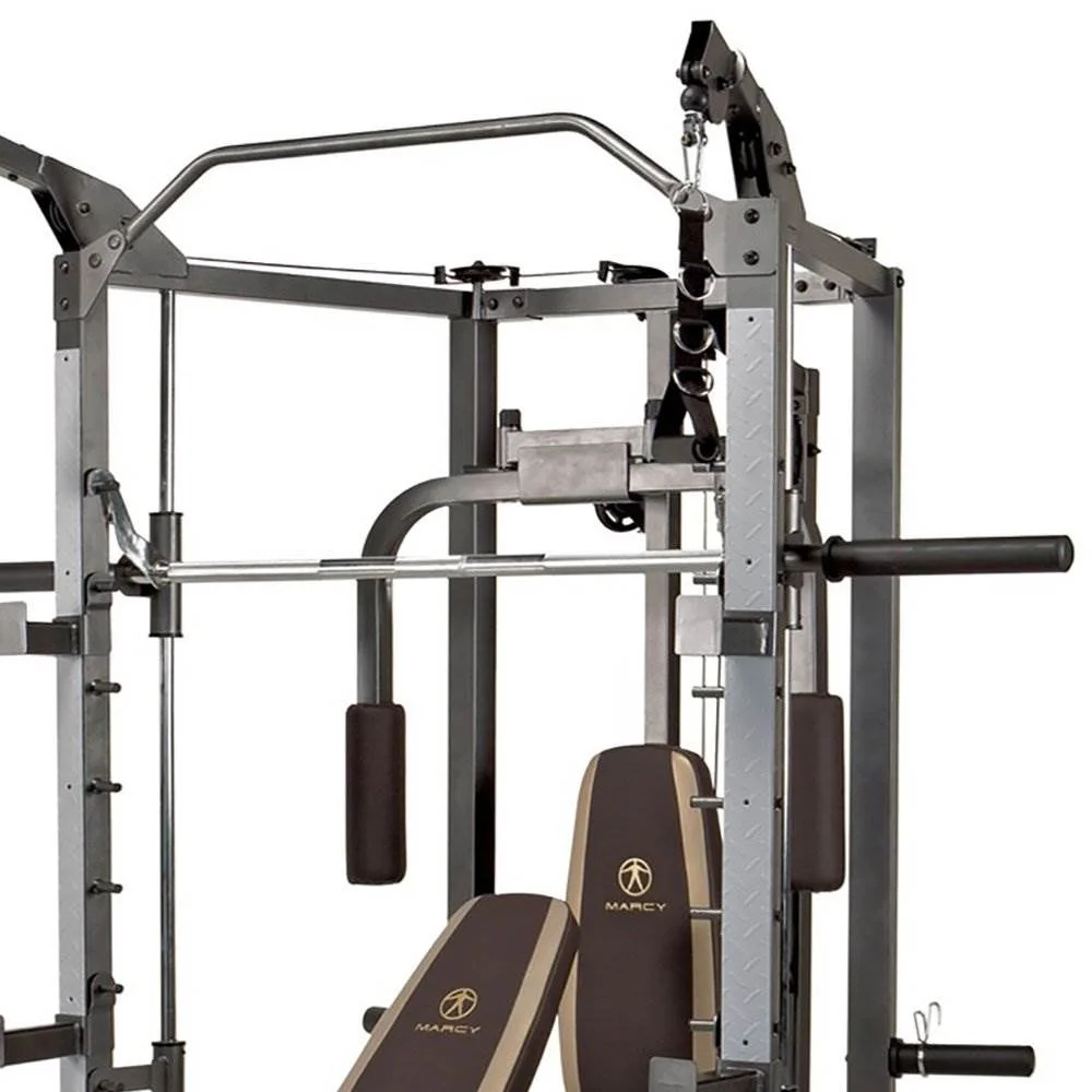 Marcy Combo Heavy Duty Full Body Home Exercise Gym Equipment. Gray/Brown