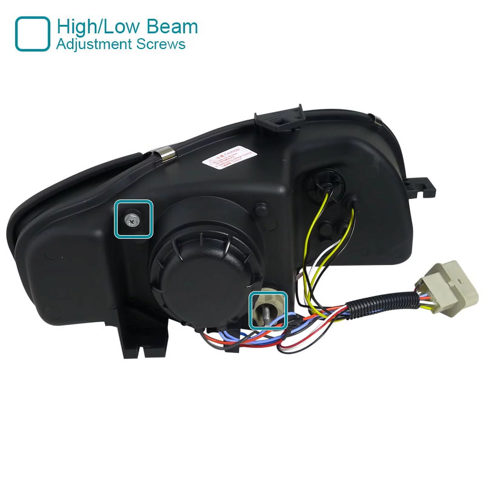 Spec-D Tuning Euro Black LED Strips Projector Headlights Compatible with 2006-2008 Audi A4/S4 B7. Left + Right Pair Headlamps Assembly